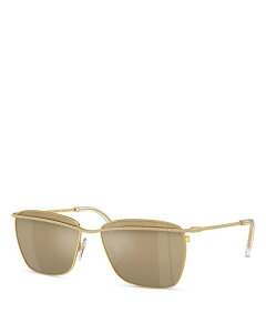 yz XtXL[ fB[X TOXEACEFA ANZT[ Rectangular Sunglasses 58mm Gold/Yellow Mirrored Solid