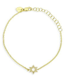 【送料無料】 メイラティ レディース ブレスレット・バングル・アンクレット アクセサリー 14K Gold Diamond Star of David Chain Link Bracelet Gold