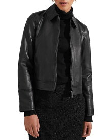 【送料無料】 ホッブスロンドン レディース ジャケット・ブルゾン アウター Frederica Leather Jacket Black