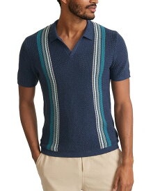 【送料無料】 マリーン レイヤー メンズ ポロシャツ トップス Conrad Cotton Sweater Knit Vertical Stripe Standard Fit Polo Shirt Navy
