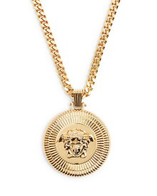 【送料無料】 ヴェルサーチ メンズ ネックレス・チョーカー・ペンダントトップ アクセサリー Medusa Biggie Necklace Versace Gold