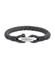 【送料無料】 モンブラン メンズ ブレスレット・バングル・アンクレット アクセサリー Nylon & Stainless Steel Bracelet Gray