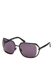 【送料無料】 トム・フォード レディース サングラス・アイウェア アクセサリー Butterfly Sunglasses 60mm Black/Purple Solid