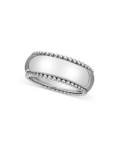 ���S�X �����Y �A�N�Z�T���[ �����O LAGOS Men's Sterling Silver Anthem Polished Caviar Bead Band - 100% Exclusive Silver �V���o�[