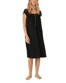 【送料無料】 エイレーンウェスト レディース ナイトウェア アンダーウェア Cotton Lace Trim Waltz Nightgown Black