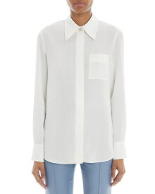 【送料無料】 ランバン レディース シャツ トップス Silk Shirt Off White