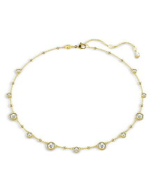 【送料無料】 スワロフスキー レディース ネックレス・チョーカー・ペンダントトップ アクセサリー Imber Scattered Round Cut Necklace 17.72" Gold