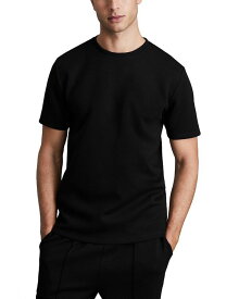 【送料無料】 レイス メンズ Tシャツ トップス Bradley Interlock Slim Fit Crewneck Tee Black