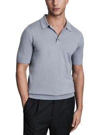 【送料無料】 レイス メンズ ポロシャツ トップス Manor Merino Wool Slim Fit Polo Shirt China Blue