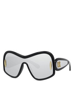 Gx fB[X ANZT[ TOXEACEFA Loewe Fashion Mirrored Mask Sunglasses Black/Gray Mirrored Solid ubN
