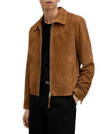 【送料無料】 オールセインツ メンズ ジャケット・ブルゾン アウター Tanner Suede Jacket Tobacco Brown