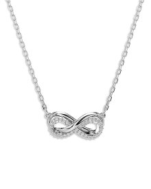 【送料無料】 スワロフスキー レディース ネックレス・チョーカー・ペンダントトップ アクセサリー Hyperbola Infinity Pendant Necklace 15" Silver