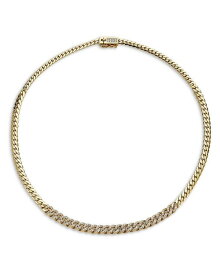 【送料無料】 ナディール レディース ネックレス・チョーカー・ペンダントトップ アクセサリー Twilight Pave Link & Curb Chain Collar Necklace in 18K Gold Plated 16" Gold