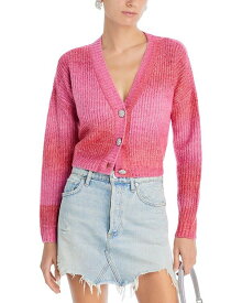 【送料無料】 アクア レディース ニット・セーター カーディガン アウター Ombre Check Knit Cardigan - 100% Exclusive Red Combo