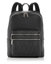 【送料無料】 フェラガモ メンズ バックパック・リュックサック バッグ Leather Backpack Nero