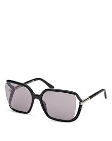 【送料無料】 トム・フォード レディース サングラス・アイウェア アクセサリー Solange Butterfly Sunglasses 60mm Black/Gray Mirrored Solid