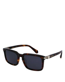 【送料無料】 フェラガモ レディース サングラス・アイウェア アクセサリー Prisma Rectangular Sunglasses 56mm Tortoise/Blue Solid