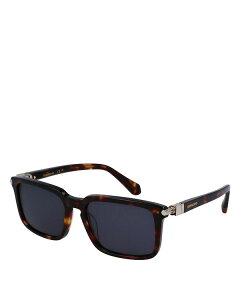 yz tFK fB[X TOXEACEFA ANZT[ Prisma Rectangular Sunglasses 56mm Tortoise/Blue Solid