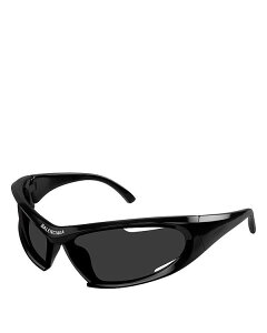 【送料無料】 バレンシアガ レディース サングラス・アイウェア アクセサリー Dynamo Directional Sunglasses 78mm Black/Gray Solid