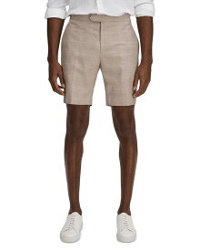 【送料無料】 レイス メンズ ハーフパンツ・ショーツ ボトムス Send Glen Check Regular Fit Side Adjuster 9.9" Shorts Oatmeal