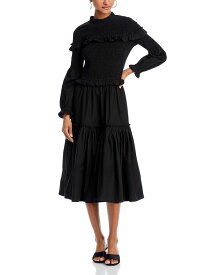 【送料無料】 バンジャナン レディース ワンピース トップス Bertha Cotton Midi Dress Black Multi