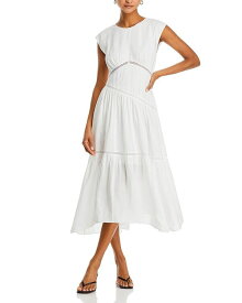 【送料無料】 フレーム レディース ワンピース トップス Lace Inset Midi Dress White