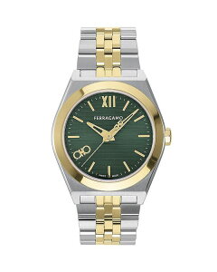 tFK fB[X ANZT[ rv Ferragamo Vega New Watch 40mm Green/Two-Tone O[
