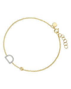 �]�G���t ���f�B�[�X �A�N�Z�T���[ �u���X���b�g�E�o���O���E�A���N���b�g Zoe Lev 14K Yellow Gold Diamond Initial & Bezel Bracelet D/Gold �S�[���h