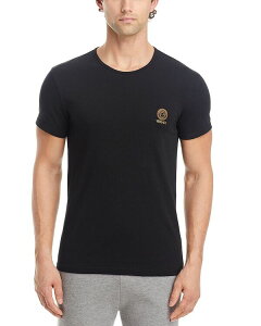���F���T�[�` �����Y �g�b�v�X T�V���c Versace Topeka Bi-Stretch Pack of 2 Undershirt Tee Black �u���b�N