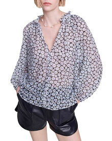 【送料無料】 マージュ レディース シャツ トップス Larguerite Sheer Floral Top Print Blue