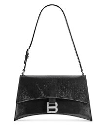 【送料無料】 バレンシアガ レディース ボディバッグ・ウエストポーチ バッグ Crush Small Leather Sling Bag Black/Silver