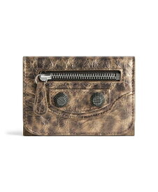 【送料無料】 バレンシアガ レディース 財布 アクセサリー Le Cagole Mini Wallet with Leopard Print Brown