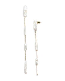【送料無料】 カルト ガイア レディース ピアス・イヤリング アクセサリー Alum Biwa Keshi Freshwater Pearl Linear Drop Earrings White/Gold