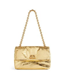 【送料無料】 バレンシアガ レディース ハンドバッグ バッグ Monaco Small Chain Bag Metallized Gold