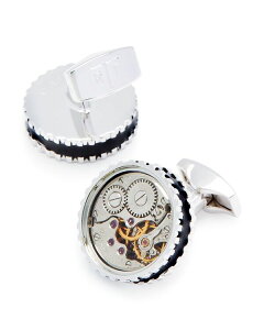 ^eIVA Y ANZT[ JtX{^ Tateossian Skeleton Gear Cufflinks Rhodium