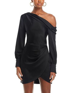 �V���J�C ���f�B�[�X �g�b�v�X �����s�[�X �~�j�����s�[�X �~�j SIMKHAI Cameron One Shoulder Mini Dress Black �u���b�N