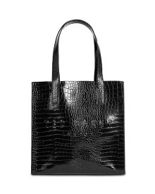 【送料無料】 テッドベーカー レディース トートバッグ バッグ Icon Small Croc Embossed Tote Black