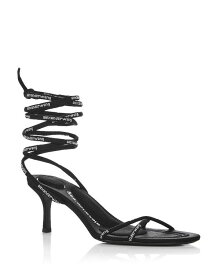 【送料無料】 アレキサンダーワン レディース サンダル シューズ Women's Helix Logo Strappy Heeled Sandals Black