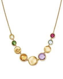 【送料無料】 マルコ ビチェゴ レディース ネックレス・チョーカー・ペンダントトップ アクセサリー 18K Yellow Gold Jaipur Multi Gemstone Small Bead Collar Necklace 16.5" Gold