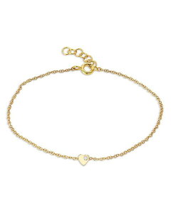yz ]Gt fB[X uXbgEoOEANbg ANZT[ 14K Yellow Gold Diamond Tiny Heart Chain Link Bracelet Red/Gold