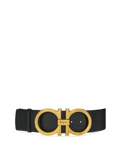 �T�����@�g�[�� �t�F���K�� ���f�B�[�X �A�N�Z�T���[ �x���g ���U�[ Salvatore Ferragamo Women's Gancini Leather Belt Black/Gold �u���b�N