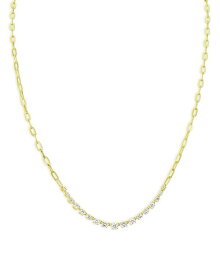 【送料無料】 メイラティ レディース ネックレス・チョーカー・ペンダントトップ アクセサリー 14K Yellow Gold Diamond Paperclip Link Collar Necklace 18" Gold