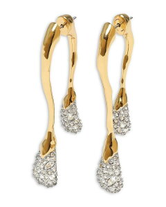 yz ANVX rb^[ fB[X sAXECO ANZT[ Solanales Crystal Front Back Link Earrings Silver/Gold