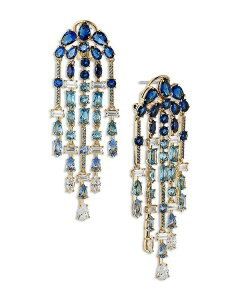 �i�f�B�[�� ���f�B�[�X �A�N�Z�T���[ �s�A�X�E�C�������O Nadri Rockstars Mixed Cubic Zirconia Chandelier Earrings Blue/Gold �u���[