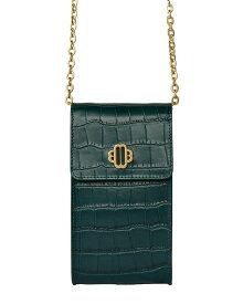 【送料無料】 マージュ レディース ハンドバッグ バッグ Croc-Embossed Leather Chain Phone Pouch Bottle Green