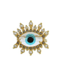 【送料無料】 カートジェイガーロンドン レディース リング アクセサリー Crystal Evil Eye Cocktail Ring in Gold Tone Blue/Gold