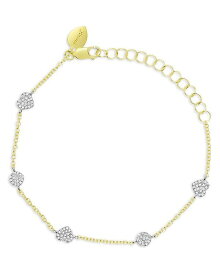 【送料無料】 メイラティ レディース ブレスレット・バングル・アンクレット アクセサリー 14K White & Yellow Gold Diamond Heart Cluster Link Bracelet White/Gold