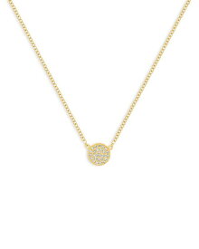 【送料無料】 エフコレクション レディース ネックレス・チョーカー・ペンダントトップ アクセサリー 14K Yellow Gold Diamond Mini Disc Pendant Necklace 16-18" Gold