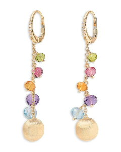 }R r`FS fB[X ANZT[ sAXECO Marco Bicego 18K Yellow Gold Africa Multi Gemstone & Diamond Drop Earrings Multi/Gold S[h