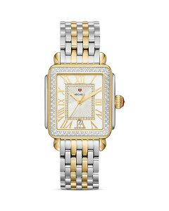 �~�b�V�F�� ���f�B�[�X �A�N�Z�T���[ �r���v MICHELE Deco Madison Watch 33mm White/Two Tone �z���C�g